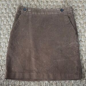 Tan Banana Republic corduroy mini skirt